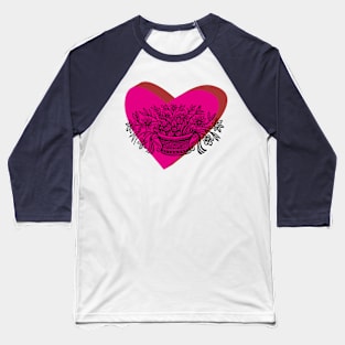 flower in love heart Baseball T-Shirt